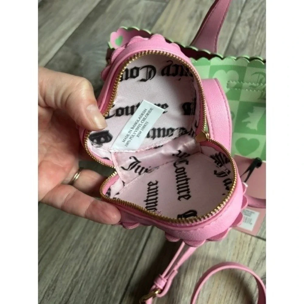 Juicy Couture Sweet Break Time Mini Bag Retro Green Pink Heart Y2K Coquette New‎